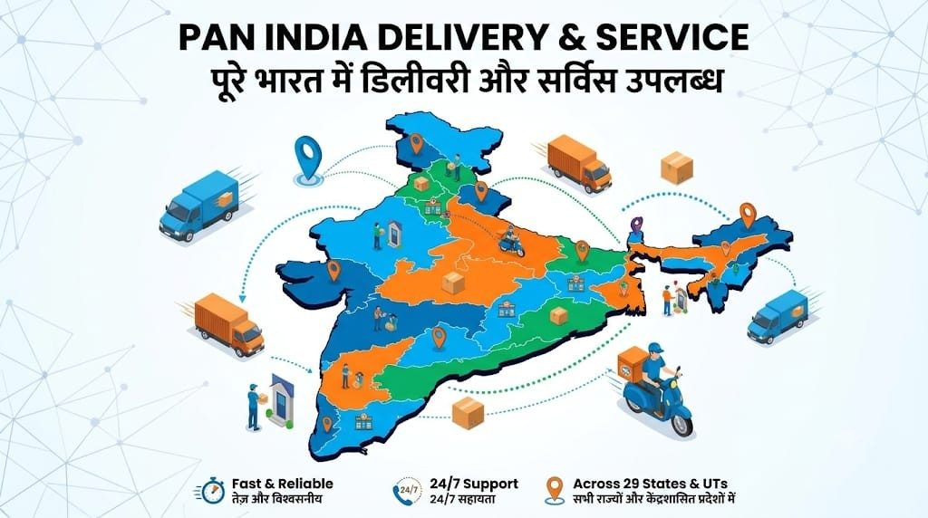 Pan India delivery and service map